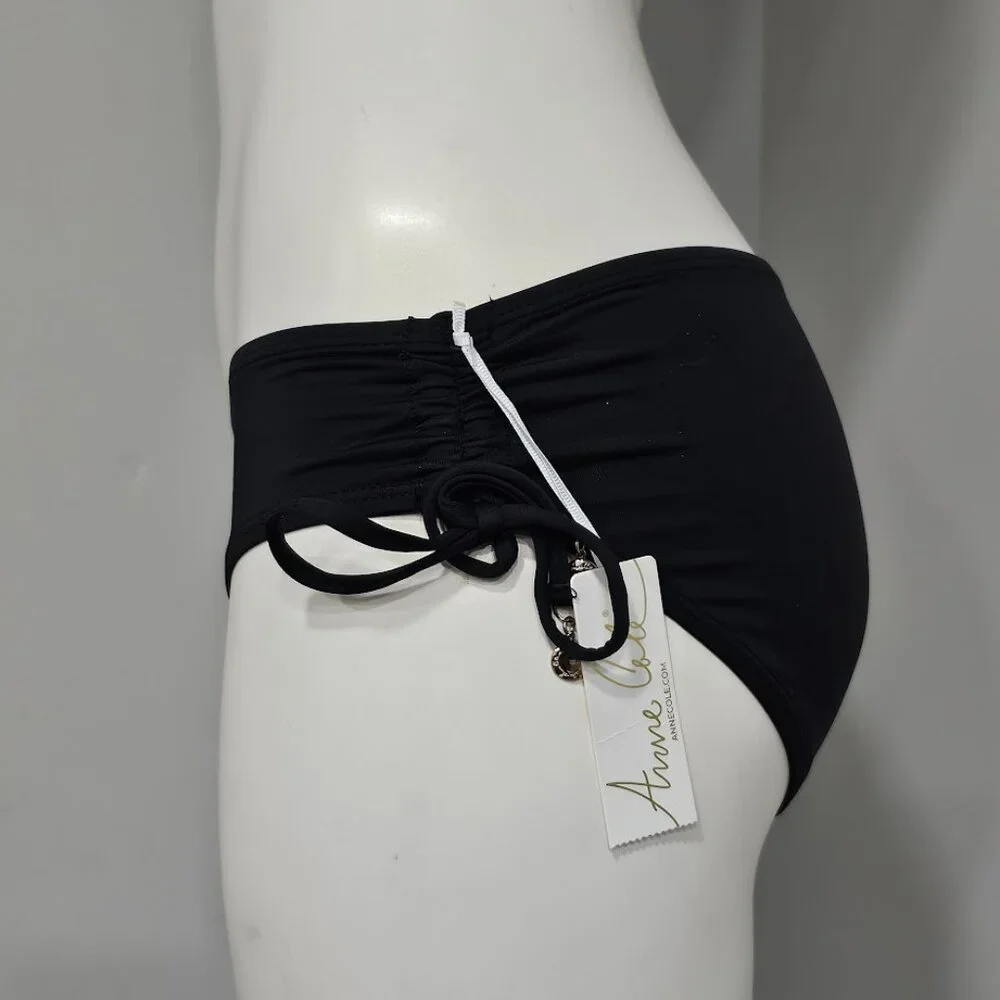 Anne Cole Ruched-Side Bikini Bottoms Size Small